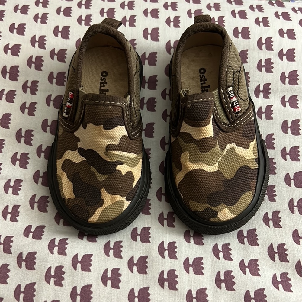 OshKosh Camouflage Slip On Baby Shoes (Size:4M)